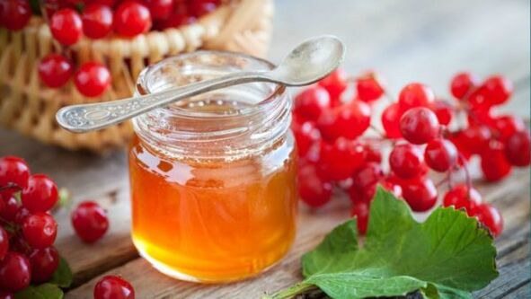 viburnum con miel para el tratamiento de la hipertensión